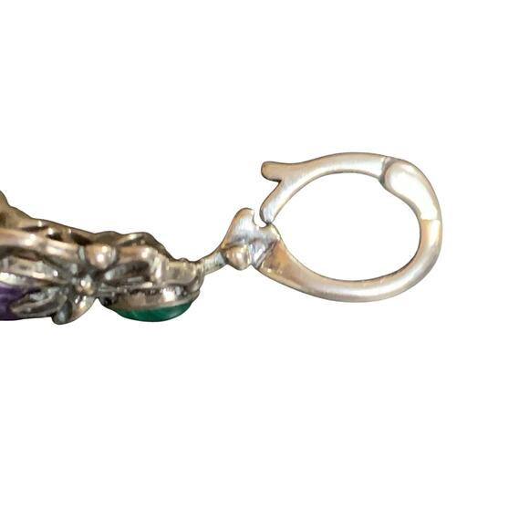 Carolyn Pollack Pendant Sterling Silver, Chariote and Malachite SEE NO - Picture 5 of 7